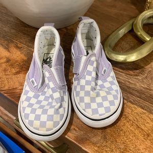 Purple checker Vans Baby shoes